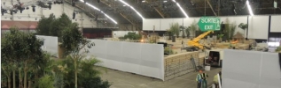 Visite du chantier de l'exposition FLORISSIMO.