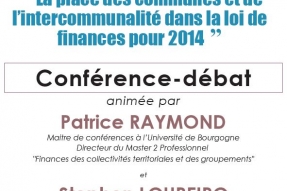La place des communes et de l'intercommunalité dans la loi de finances pour 2014.