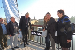 Inauguration de la 1ere phase des travaux du pont de SAINT-JEAN-LOSNE.