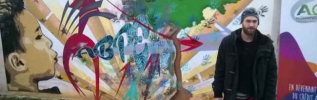 A l'inauguration d'une fresque, en traînant les pieds j'y suis allé !!!  Mais ! Mais !