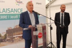 Pose de la 1ère pierre de la Résidence Plaisance située dans le nouvel écoquartier de l'Arsenal