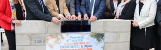 Pose de la 1ère pierre de la future piscine du Carrousel de Dijon