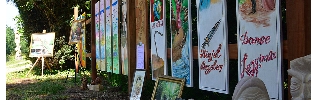 lnauguration des premières statues géantes et de la palissade n°61 à la maison éclusière d'Ouges