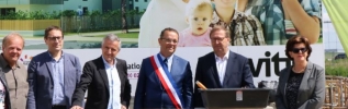 Orvitis pose la 1ère pierre pour 20 logements familiaux et une résidence Sérenitis à Sennecey-lès-Dijon