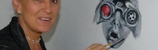 Avec Véronique BARRILLOT, le street art entre dans les halls d'immeubles d'Orvitis !