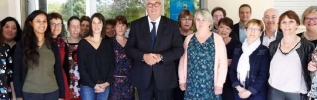 François Sauvadet à la rencontre des équipes de l'Espace Solidarités Côte-d'Or de Longvic