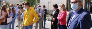 Rentrée dans les lycées de Bourgogne-Franche-Comté. Visite du lycée polyvalent Etienne-Jules Marey à Beaune avec Michel Neugnot, 1er vice-président de la Région Bourgogne Franche-Comté