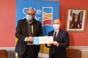 Signature du contrat 100% Côte-d'Or avec la commune de Brazey-en-Plaine