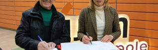 Nathalie Koenders et Christian Mathis signent la charte EcoQuartier Heudelet