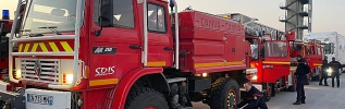 Deux sapeurs-pompiers de Côte-d'Or convoient un camion-citerne feux de forêt vers l'Ukraine