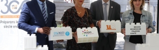 Pose de la première pierre de l'extension du bâtiment ESIREM