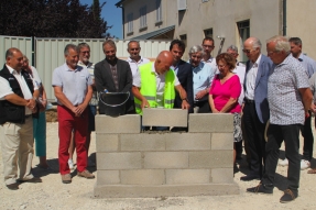 Visite du chantier de l'Accueil Collectif pour Mineurs (ACM) à Bellefond