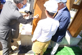 Pose de la première pierre du Centre de Ressources, d'Expertise et de Performance Sportive de Bourgogne-Franche-Comté (CREPS)