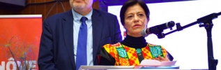 La cour de l'Hôtel de Ville de Chenôve devient la cour Frida KAHLO en présence de l'Ambassadrice du Mexique en France