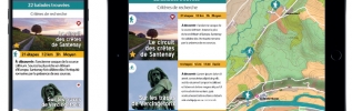 L'appli "Balades en Bourgogne" sur les tablettes.
