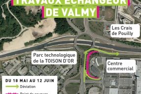 Travaux de création d'un échangeur Ecopôle Valmy-Zénith