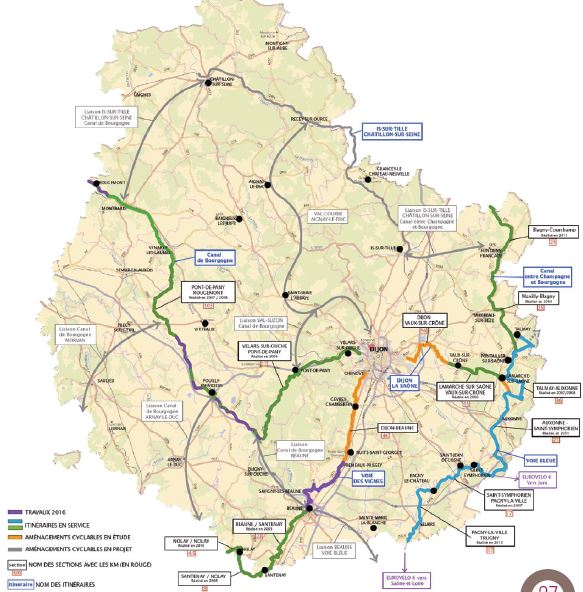 V&eacute;loroutes : Les &eacute;quipements sur le territoire