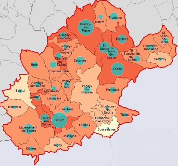 Canton de Brazey-en-Plaine