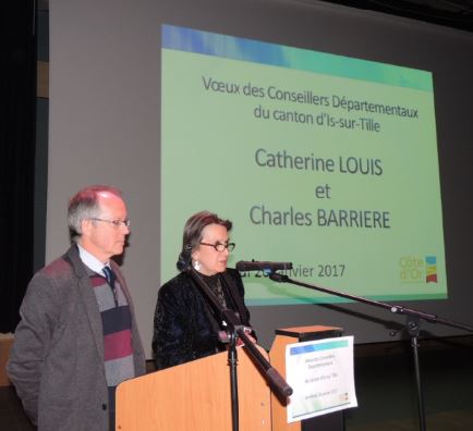 Catherine Louis et Charles Barri&egrave;re Conseillers D&eacute;partementaux du Canton d'Is-sur-Tille