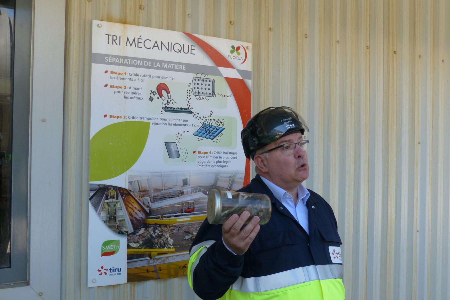 Chagny (71), usine de tri-m&eacute;thanisation-compostage, mise en &oelig;uvre par les collectivit&eacute;s locales (Smet 71), construite et exploit&eacute;e par Tiru (filiale d&rsquo;EDF) 