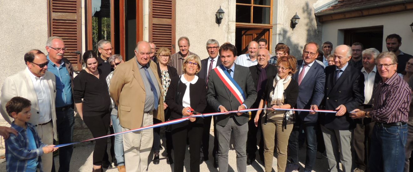 Ludovic ROCHETTE, Christiane Barret, inauguration de la mairie de Brognon