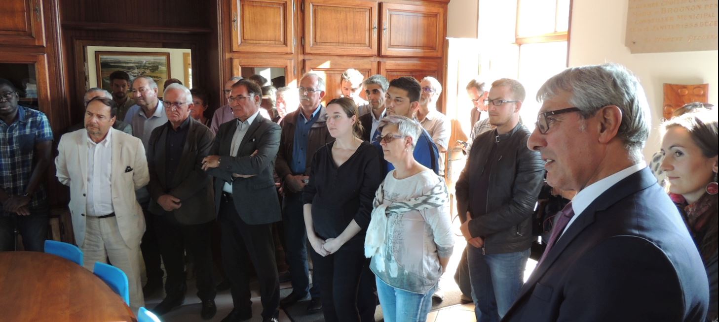 Ludovic ROCHETTE, Christiane Barret, inauguration de la mairie de Brognon