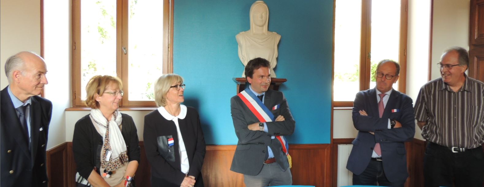 Ludovic ROCHETTE, Christiane Barret, inauguration de la mairie de Brognon