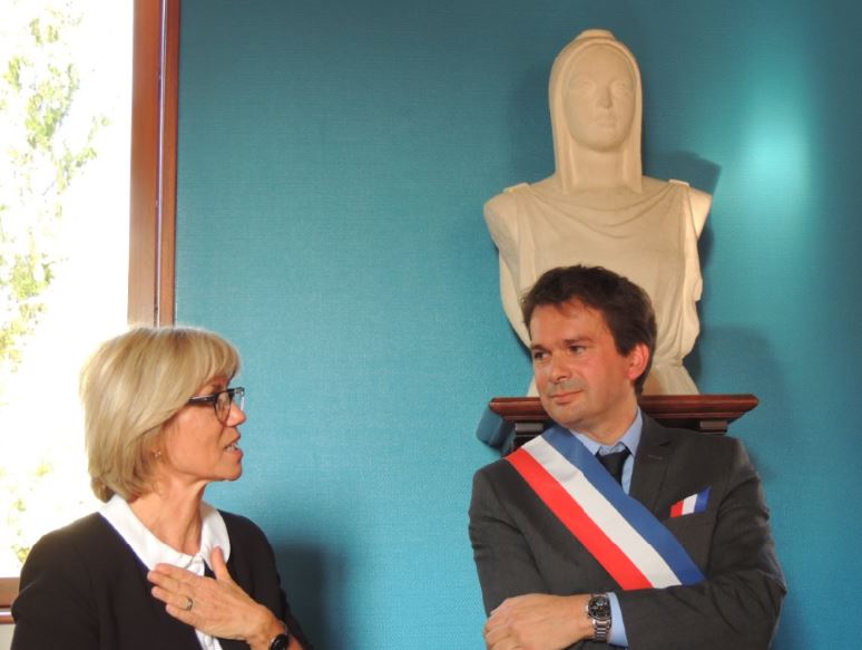 Ludovic ROCHETTE, Christiane Barret, inauguration de la mairie de Brognon