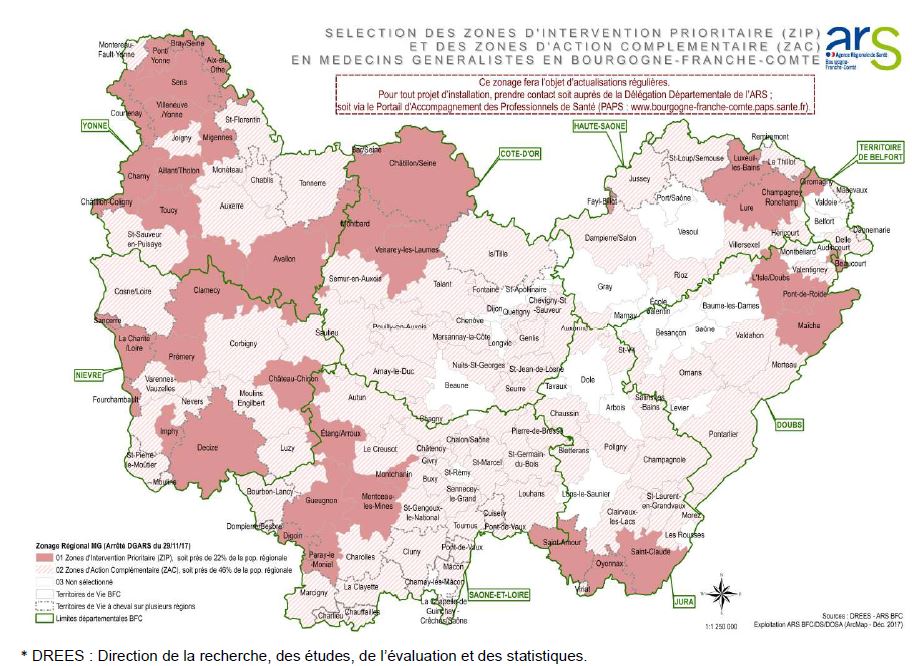 L&rsquo;ARS &eacute;largit les zones &eacute;ligibles aux aides &agrave; l&rsquo;installation de m&eacute;decins