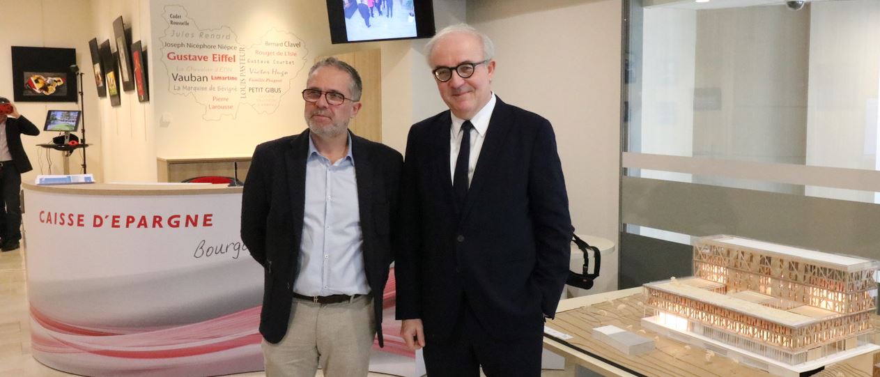 Futur si&egrave;ge de la Caisse d'Epargne BFC et parking silo Valmy
