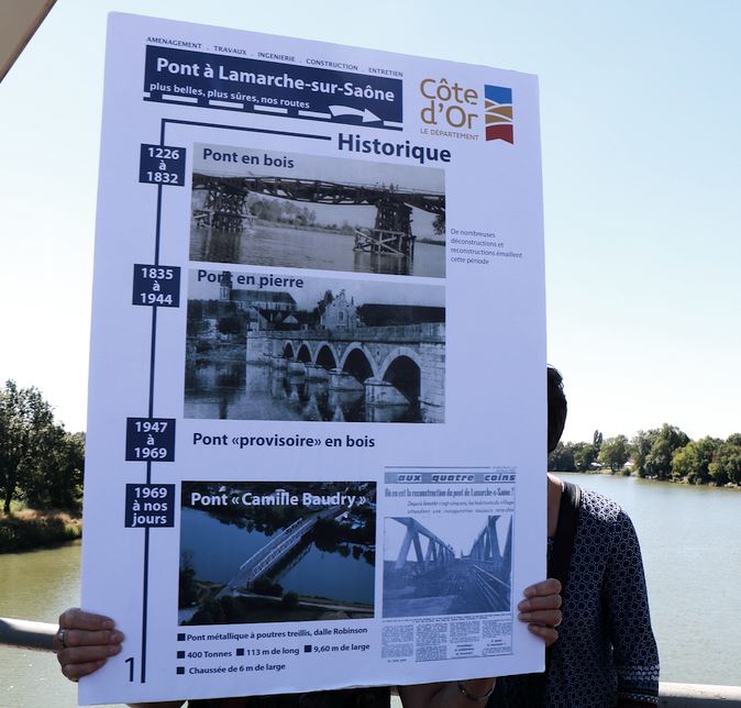 Le pont Camille Baudry de Lamarche-sur-Sa&ocirc;ne