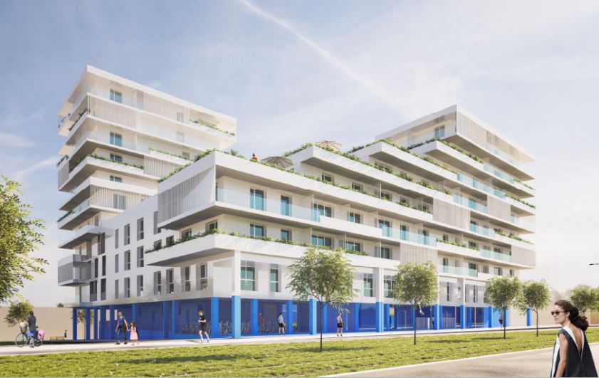 la r&eacute;sidence Rosa Parks, eco-quartier arsenal