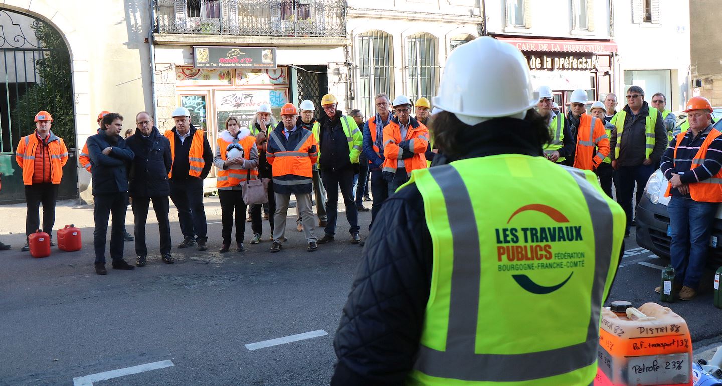 Les entreprises de travaux publics de Bourgogne-Franche-Comt&eacute; disent non au projet de loi sur le Gazole Non Routier