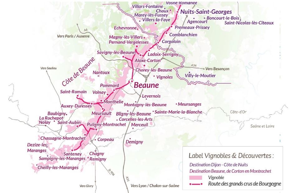 La destination Vignobles & D&eacute;couvertes &laquo; Beaune, de Corton en Montrachet &raquo;