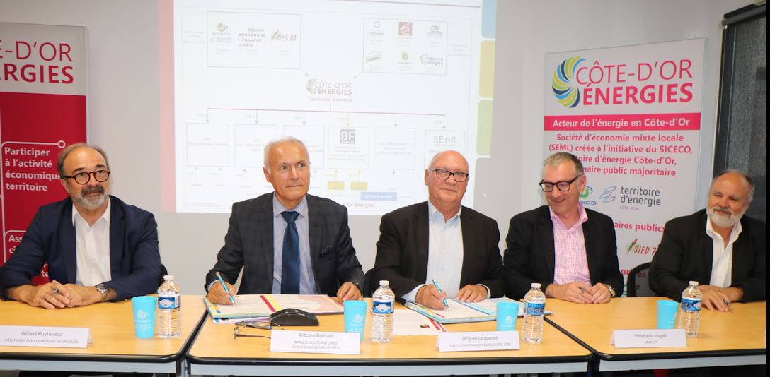 La SEML C&ocirc;te-d'Or Energies l&egrave;ve 1 670 000 euros en faveur de la transition &eacute;nerg&eacute;tique