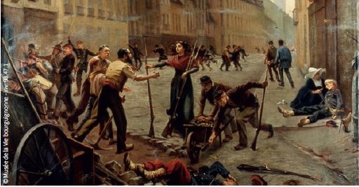 &Eacute;douard Paupion, La barricade de la rue Jeannin, fin 19e si&egrave;cle