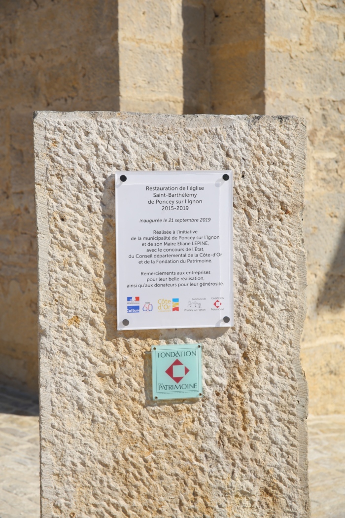 Restauration de l&rsquo;&eacute;glise Saint-Barth&eacute;lemy Poncey-sur-l&rsquo;Ignon, 2015-2019