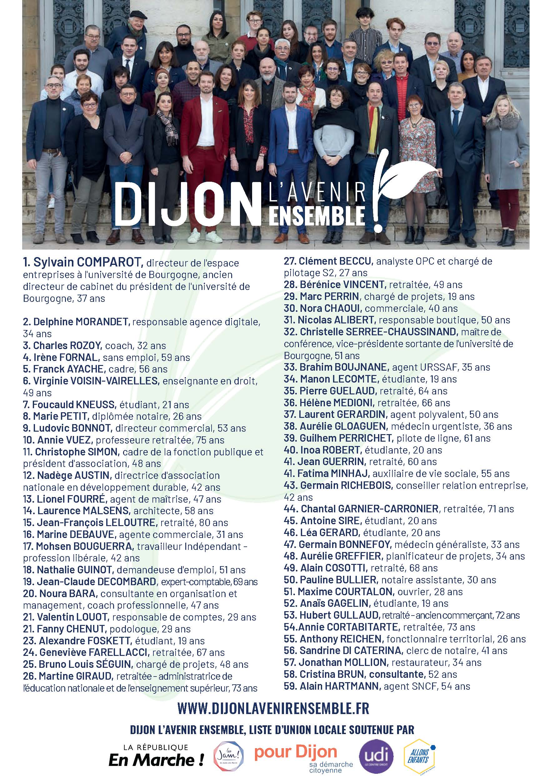 #municipales2020 : Dijon, l'avenir ensemble