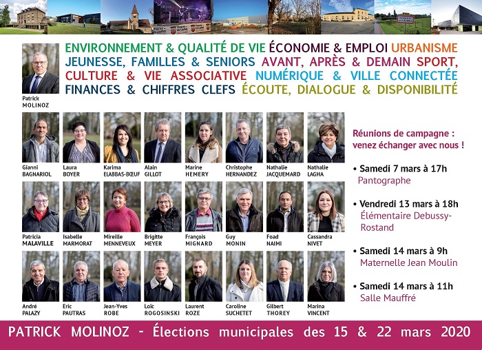 #municipales2020 : Patrick Molinoz pr&eacute;sente la liste L&rsquo;avenir ensemble 
