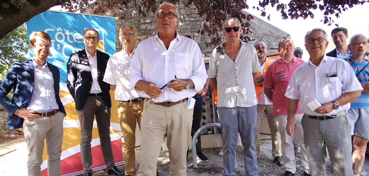 Fran&ccedil;ois Sauvadet, Pr&eacute;sident du Conseil D&eacute;partemental de la C&ocirc;te-d'Or a visit&eacute; le chantier de 