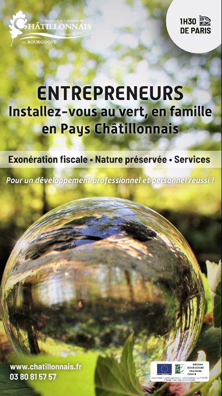 Entrepreneurs, installez-vous au vert, en Pays Ch&acirc;tillonnais !