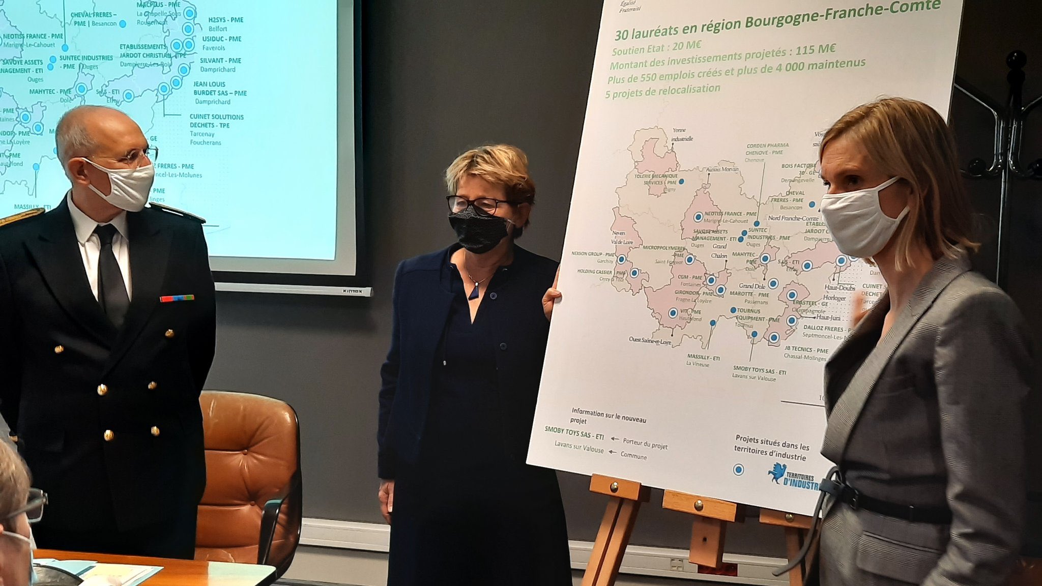 Marie-Guite Dufay a d&eacute;voil&eacute; les 30 premi&egrave;res entreprises qui b&eacute;n&eacute;ficieront d&rsquo;une aides des pouvoirs publics dans le cadre du plan de relance