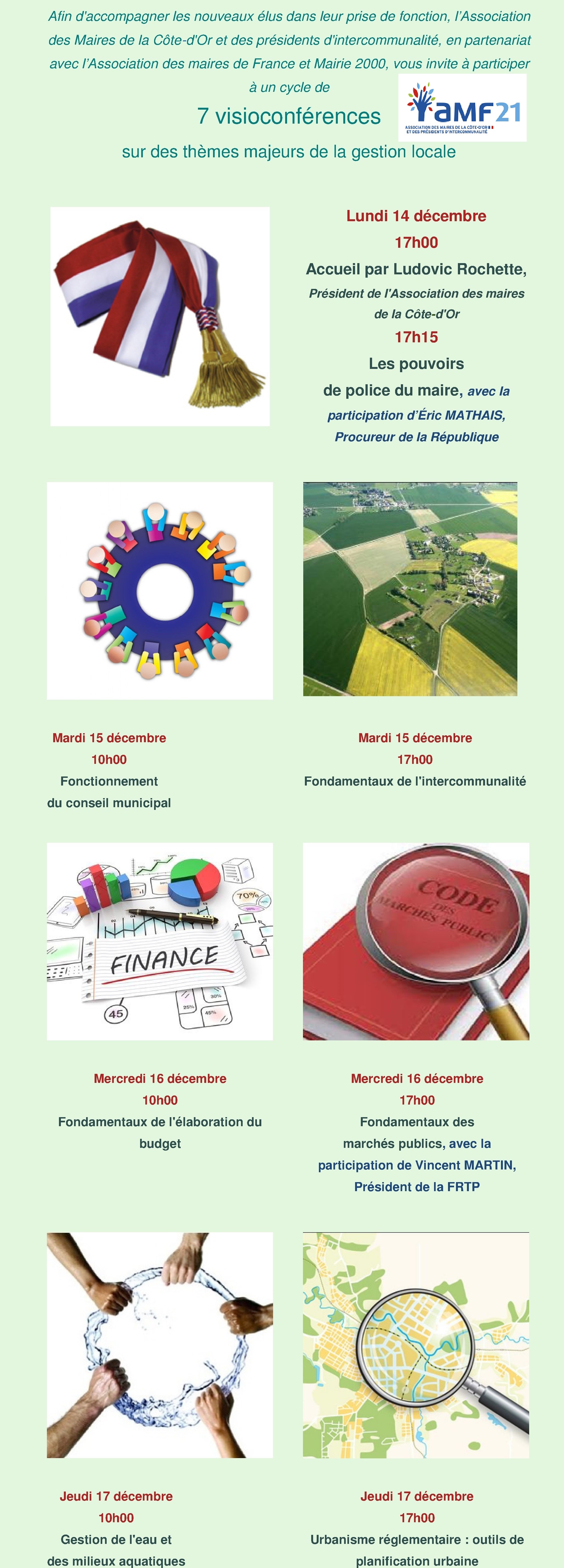 L'AMF 21 organise des Universit&eacute;s des Maires.