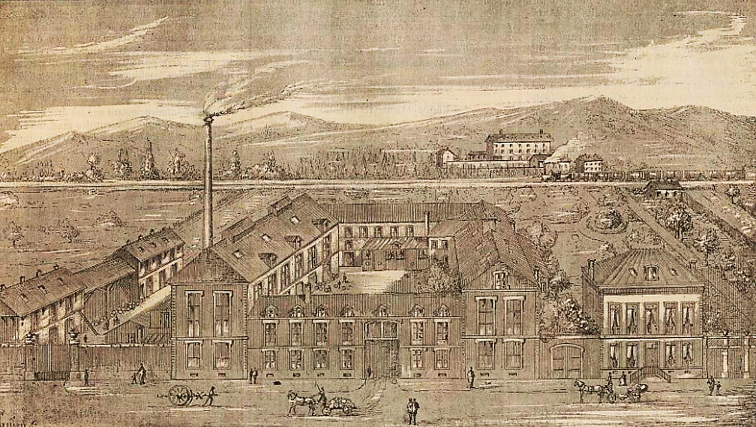 Illustration ancienne des brasseries &agrave; Dijon &copy;Andr&eacute; Beuchot