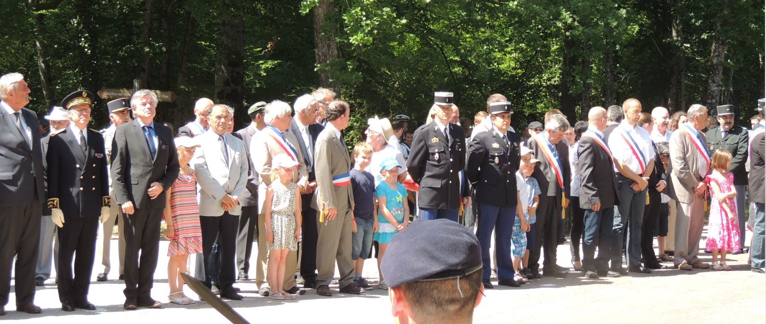 C&eacute;r&eacute;monie comm&eacute;morative de la bataille de la for&ecirc;t de Ch&acirc;tillon.