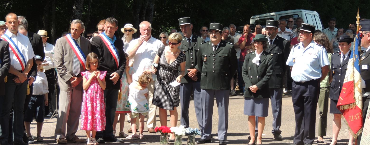 C&eacute;r&eacute;monie comm&eacute;morative de la bataille de la for&ecirc;t de Ch&acirc;tillon.