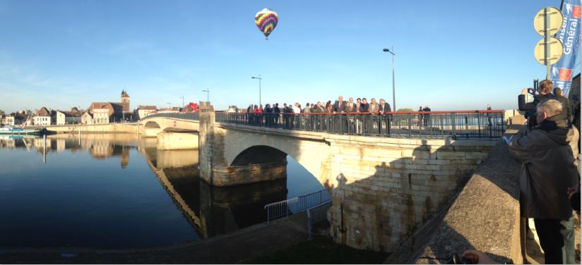 Inauguration de la 1ere phase des travaux du pont de SAINT-JEAN-LOSNE.