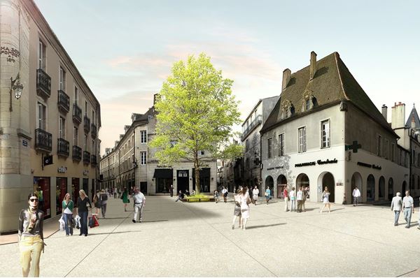 Dijon pr&eacute;sente son projet d'am&eacute;nagement urbain, place Jean Mac&eacute;