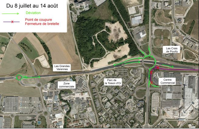 Travaux de cr&eacute;ation d'un &eacute;changeur &Eacute;cop&ocirc;le Valmy-Z&eacute;nith