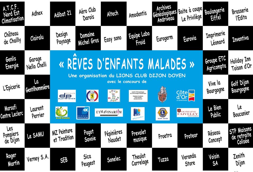 R&ecirc;ves d&rsquo;Enfants Malades Lions Club Dijon Doyen